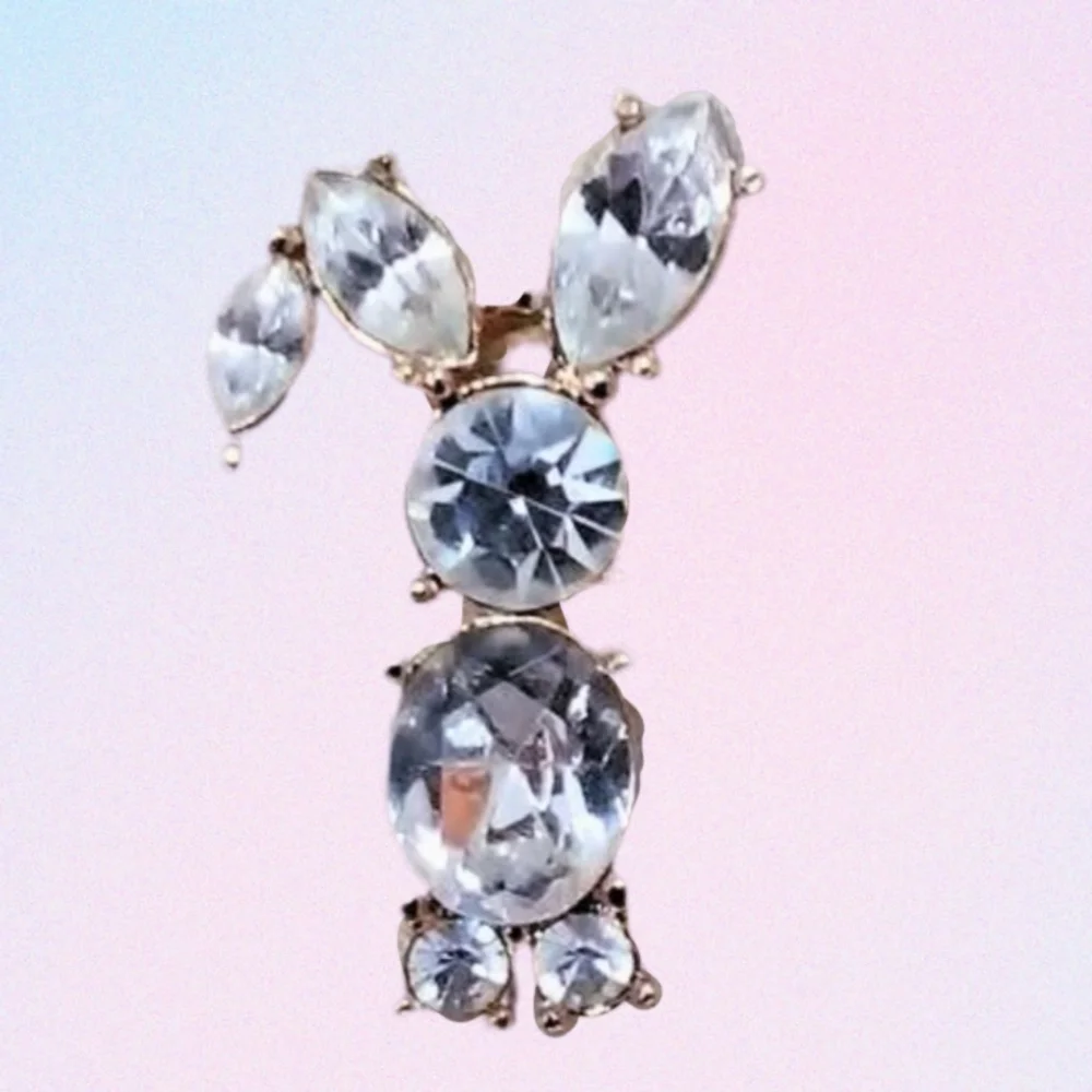 Crystal Bunny Rabbit Pin - Picture 9 of 15